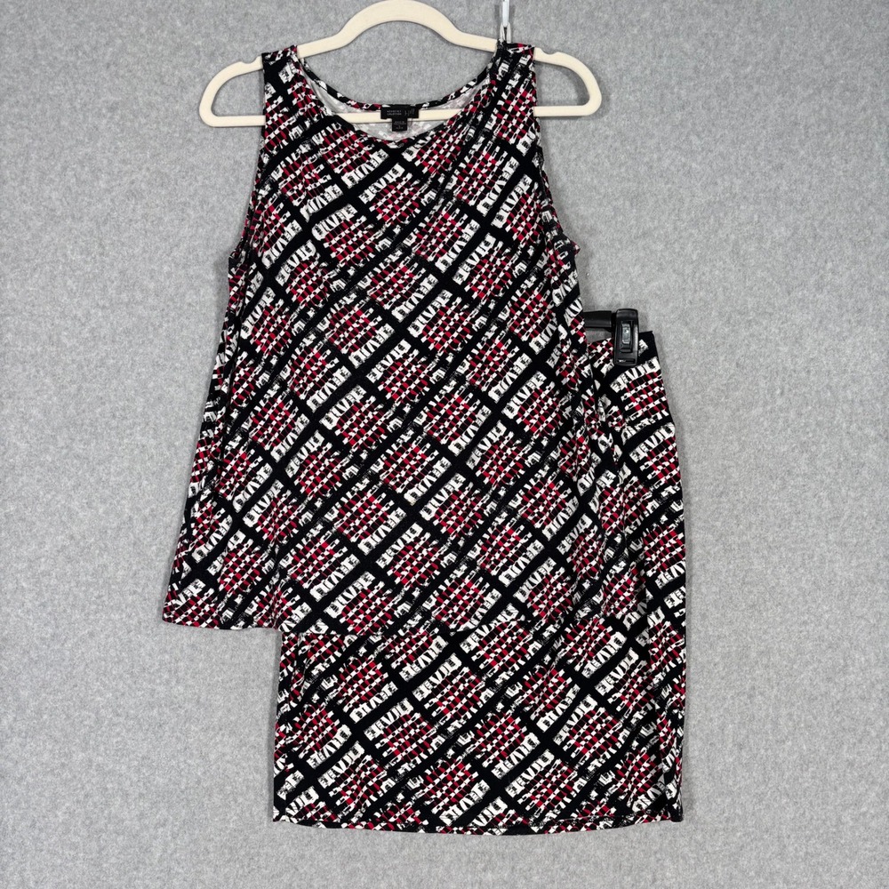 J Jill WearEver Cami Tank Pencil Skirt Set XS S Smooth Fit Soft Jersey Knit Suit